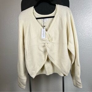 Velvet Women’s Cream Boucle MultiWay Wear Sweater Size L